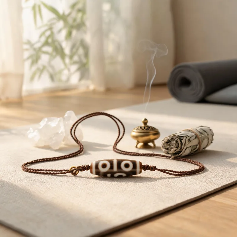 Yoga Daily Ritual Mindfulness Necklace Good Luck Amulet Pendant for Spiritual Balance
