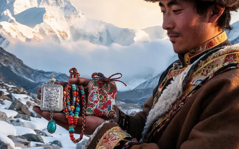 Unique Chomolungma Heritage Craft Talismans Made by Local Tibetan Artisans