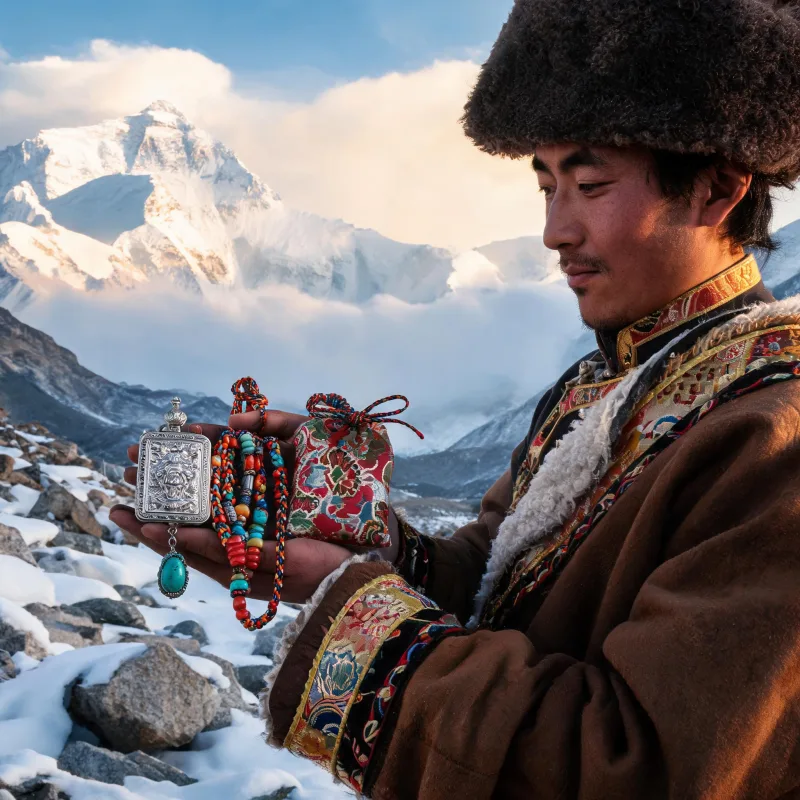 Unique Chomolungma Heritage Craft Talismans Made by Local Tibetan Artisans