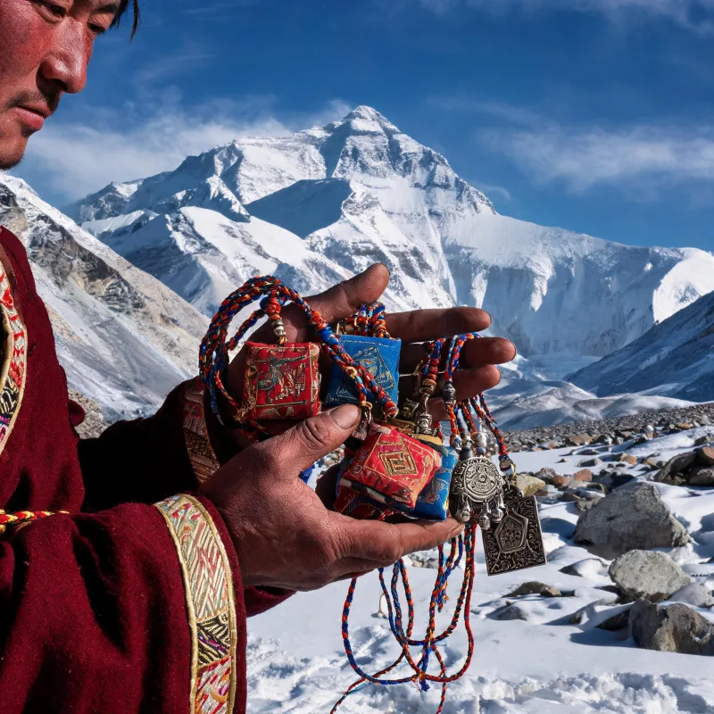 Unique Chomolungma Heritage Craft Talismans Made by Local Tibetan Artisans