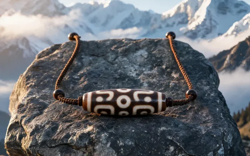 Wealth Prosperity Dzi Totem Pendant Sacred Symbol Positive Energy Meditation Jewelry