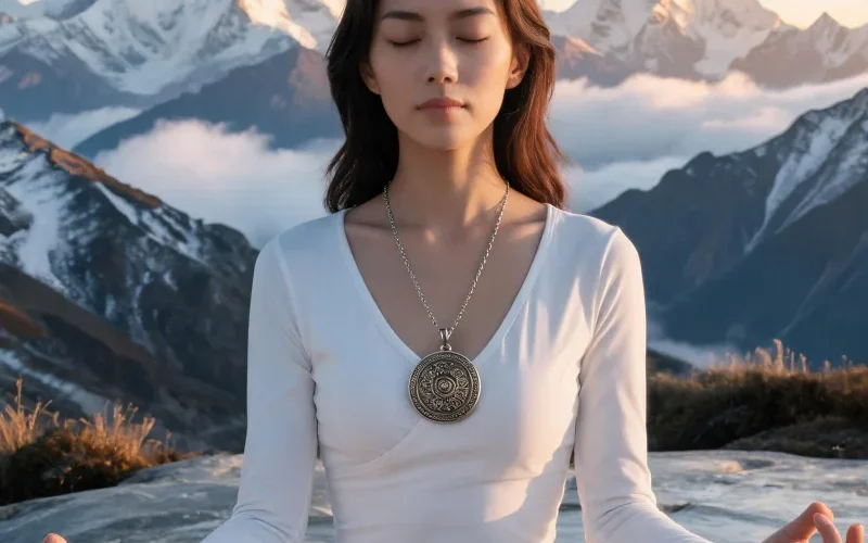 Tibetan Sacred Symbol Yoga Pendant Mindfulness Daily Ritual Good Luck Charm