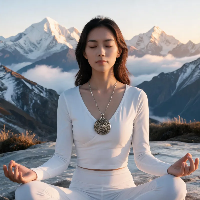Tibetan Sacred Symbol Yoga Pendant Mindfulness Daily Ritual Good Luck Charm