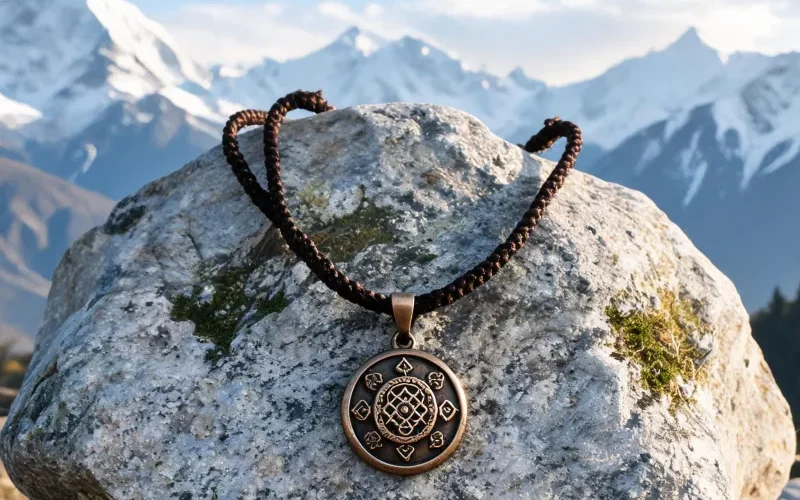Tibetan Sacred Symbol Yoga Pendant Mindfulness Daily Ritual Good Luck Charm