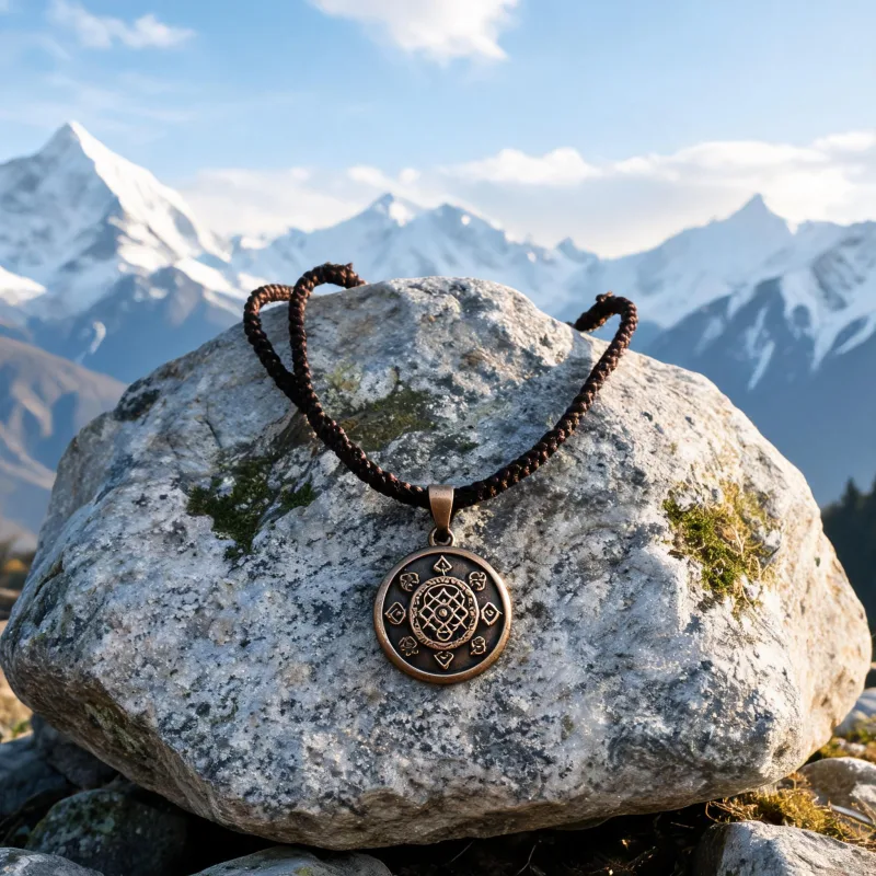 Tibetan Sacred Symbol Yoga Pendant Mindfulness Daily Ritual Good Luck Charm