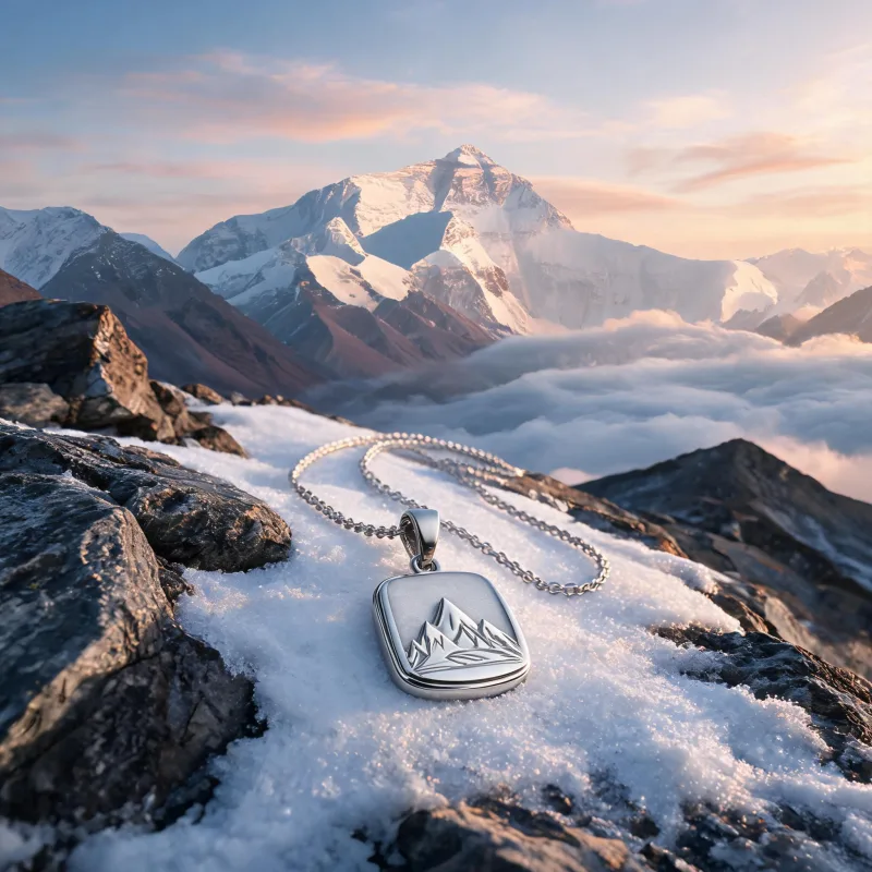 Graduation Gift Everest Spirit Necklace Summit Courage Positive Energy Protection Pendant