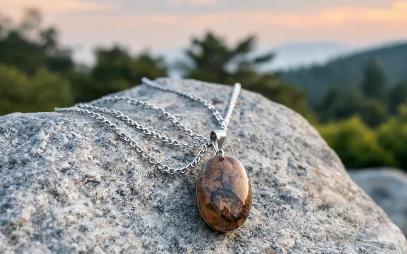 Earth Energy Balancing Stone Talisman Pendant Lucky Spiritual Necklace for Men Women