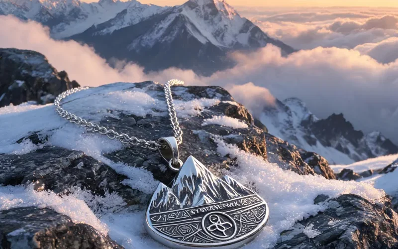 Confidence Boost Everest Peak Necklace Summit Spirit Positive Energy Luck Charm
