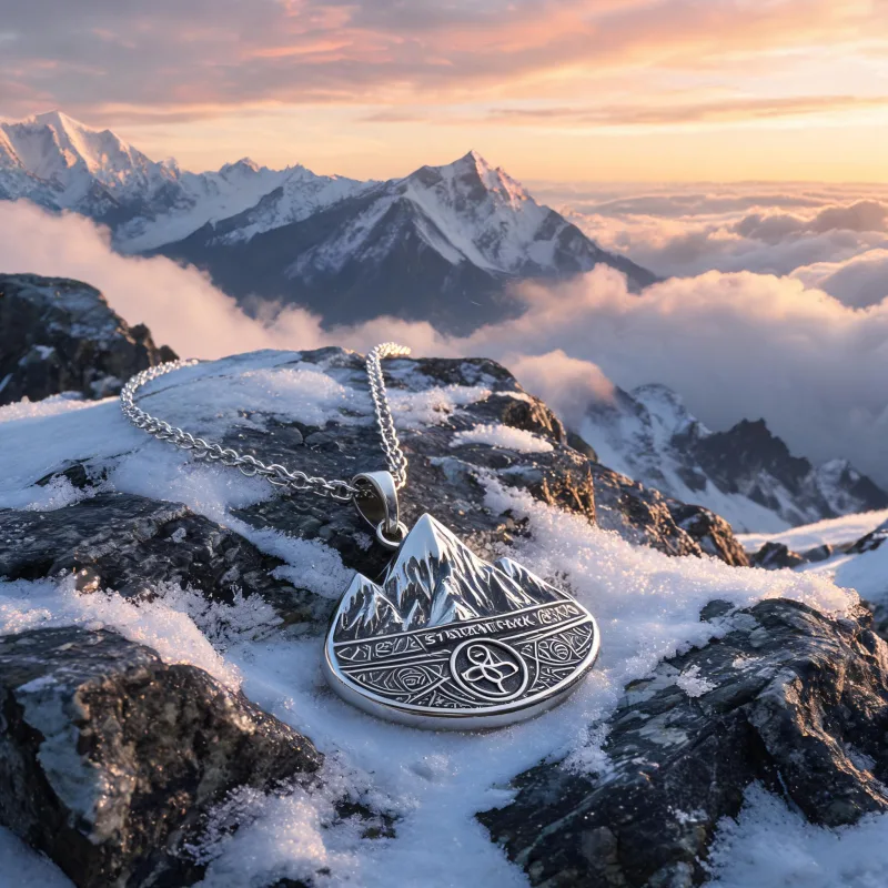 Confidence Boost Everest Peak Necklace Summit Spirit Positive Energy Luck Charm