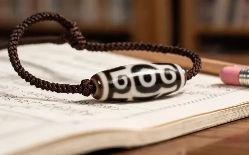 Tribal Tibetan Dzi Symbol Jewelry Totem Necklace Good Luck Healing Crystal Pendant