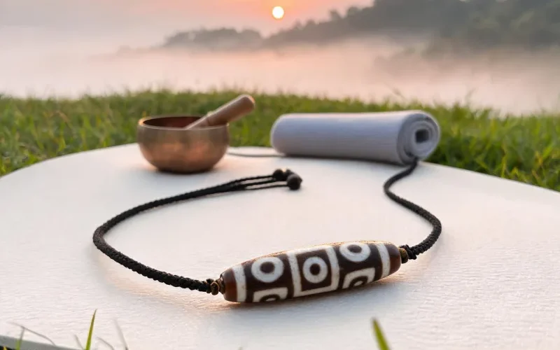 Spiritual Mala Bead Lucky Pendant Mindfulness Meditation Yoga Ritual Necklace