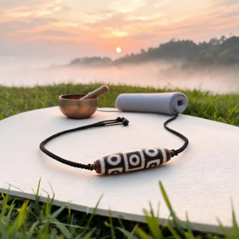 Spiritual Mala Bead Lucky Pendant Mindfulness Meditation Yoga Ritual Necklace