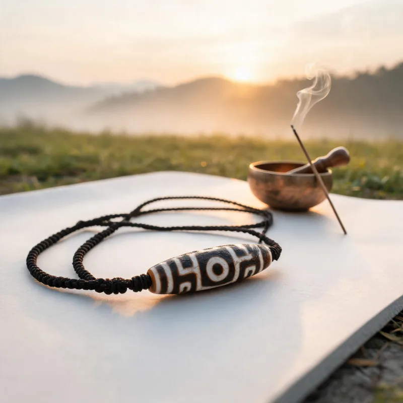 Spiritual Mala Bead Lucky Pendant Mindfulness Meditation Yoga Ritual Necklace