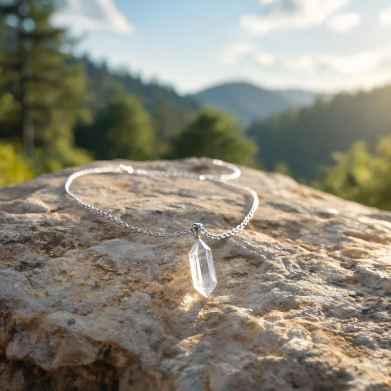 High Vibration Positive Energy Crystal Necklace Earth Energy Good Luck Symbol Jewelry
