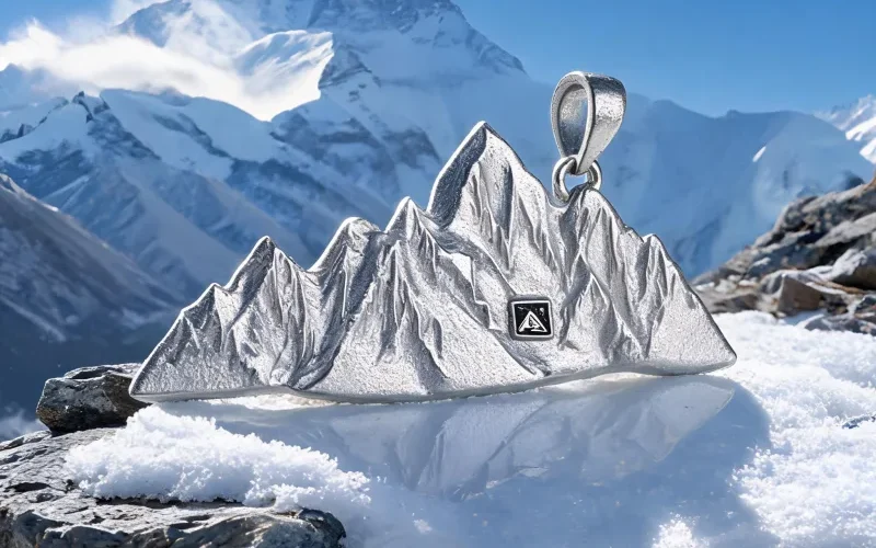 Everest Peak Sacred Symbol Necklace Summit Spirit Luck Amulet for Meditation Rituals