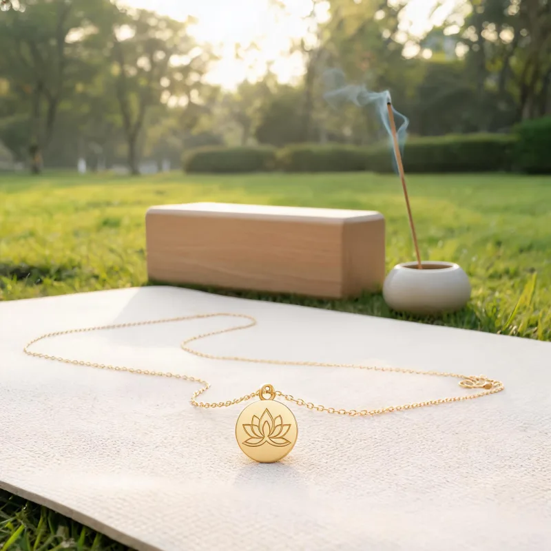 Grounding Mindfulness Ritual Jewelry Courage Stone Necklace for Yoga Enthusiasts