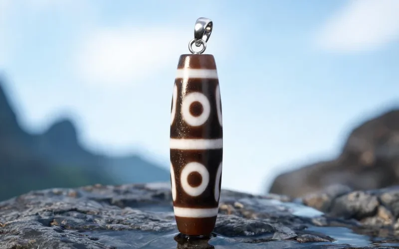 Wedding Gift Authentic Dzi Totem Necklace Sacred Symbol Luck Protection Jewelry
