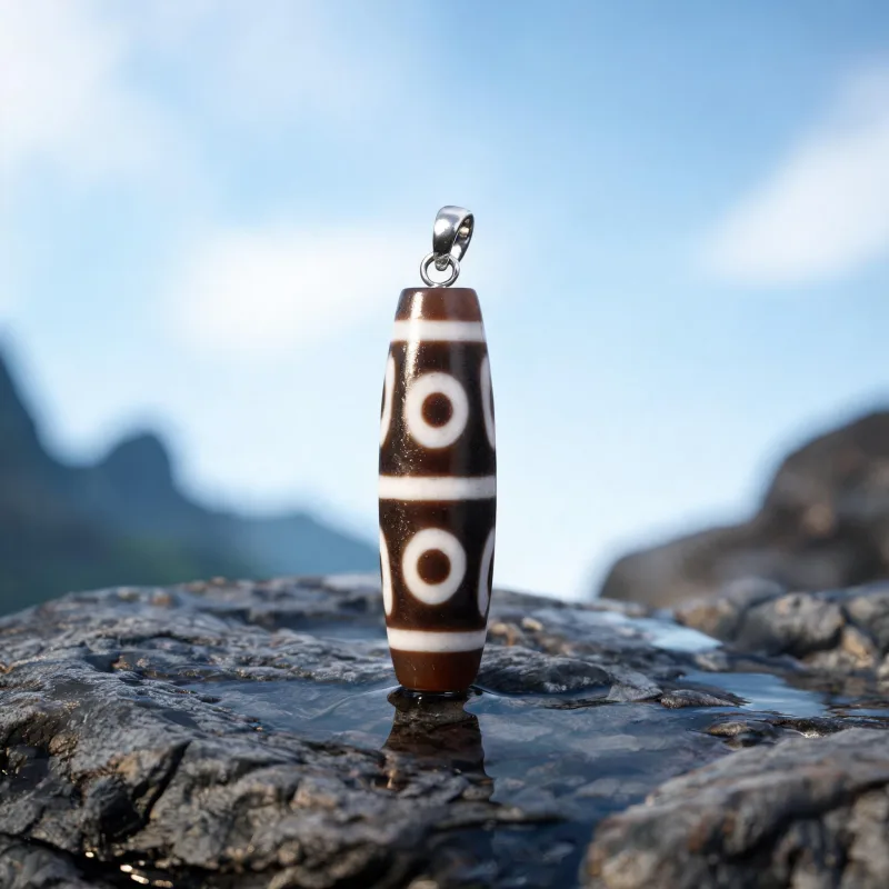 Wedding Gift Authentic Dzi Totem Necklace Sacred Symbol Luck Protection Jewelry