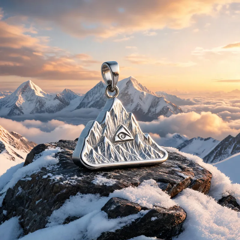 Adventure Travel Everest Spirit Pendant Summit Peak Good Luck Positive Energy Necklace