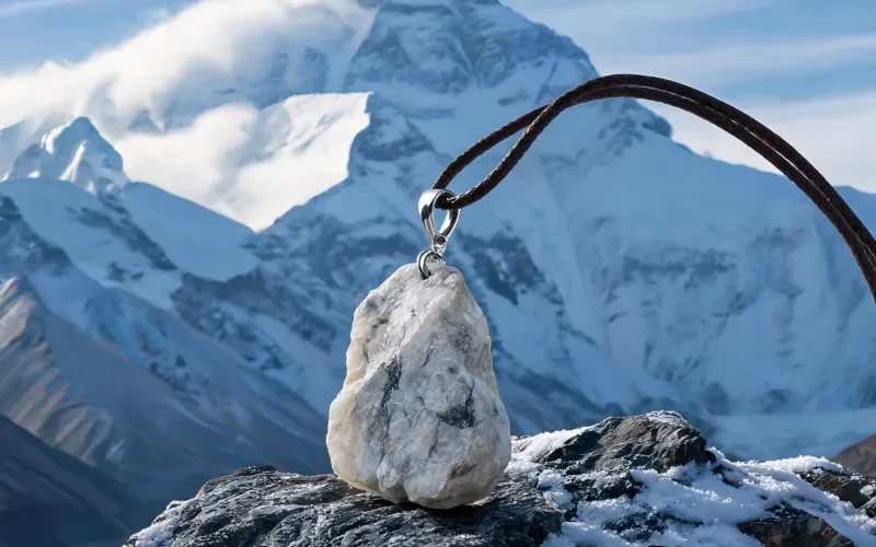 Natural Raw Stone Craft Jewelry Chomolungma Heritage Courage Positive Energy Pendant