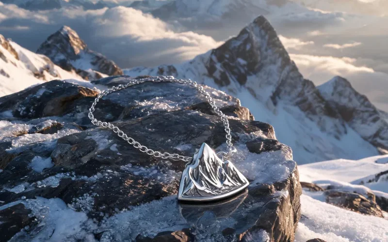 Calming Positive Energy Crystal Pendant Everest Summit Spirit Courage Daily Wear