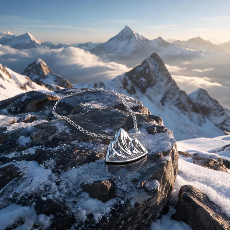 Calming Positive Energy Crystal Pendant Everest Summit Spirit Courage Daily Wear