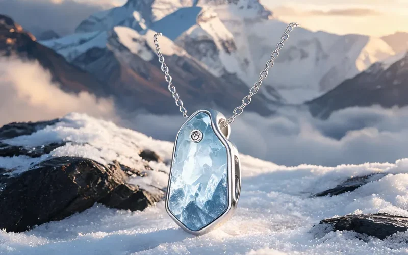Premium Polished Gemstone Pendant Chomolungma Heritage Courage Symbol Craft Necklace