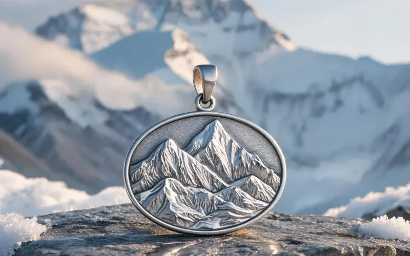 Sacred Mountain Symbol Craft Talisman Chomolungma Heritage Courage Daily Wear Pendant