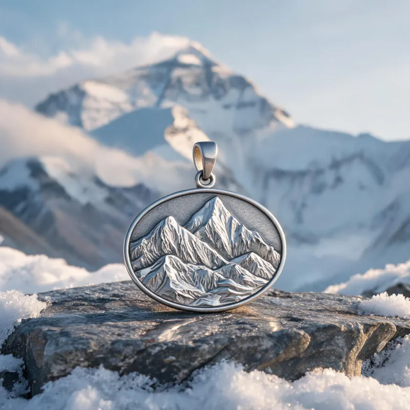 Sacred Mountain Symbol Craft Talisman Chomolungma Heritage Courage Daily Wear Pendant