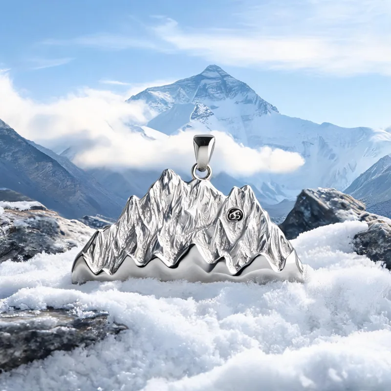 Raw Stone Mountain Pendant Everest Summit Spirit Positive Energy Luck Jewelry