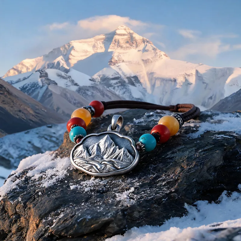 Tibetan Ancestral Craft Jewelry Chomolungma Heritage Good Luck Symbol Daily Wear