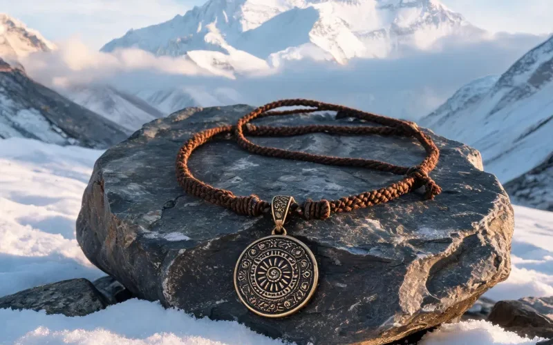 Tribal Symbol Hand Craft Necklace Chomolungma Heritage Good Luck Positive Energy Jewelry