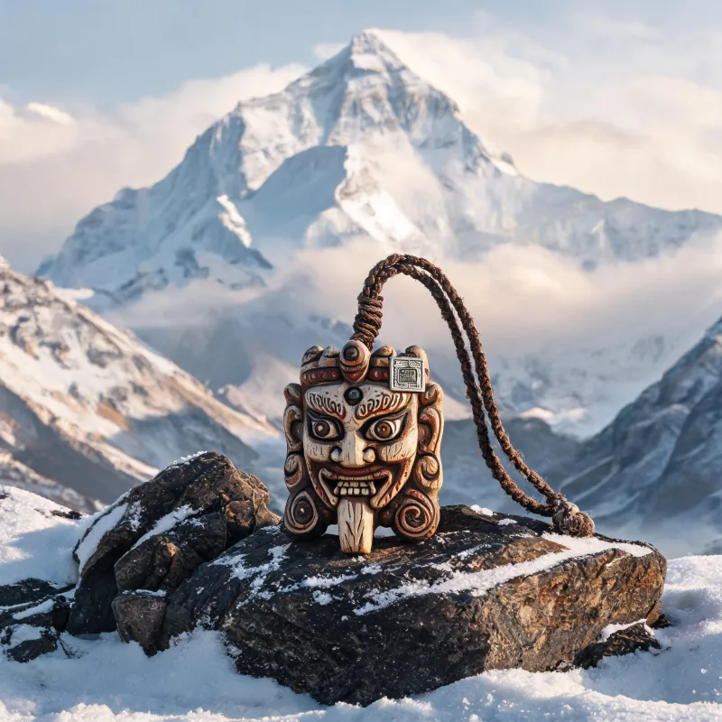 Vintage Himalayan Artisan Craft Chomolungma Heritage Good Luck Totem Accessory