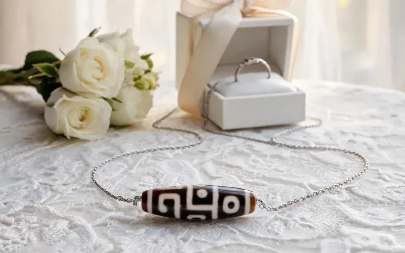 Mountain Inspired Dzi Talisman Pendant Sacred Symbol Courage Positive Energy Charm