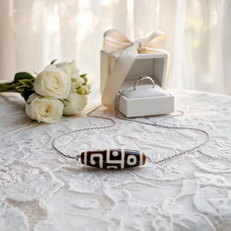 Mountain Inspired Dzi Talisman Pendant Sacred Symbol Courage Positive Energy Charm